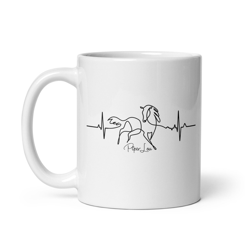 Horses EKG Ceramic Coffee Mug|11 oz|15 oz|20 oz