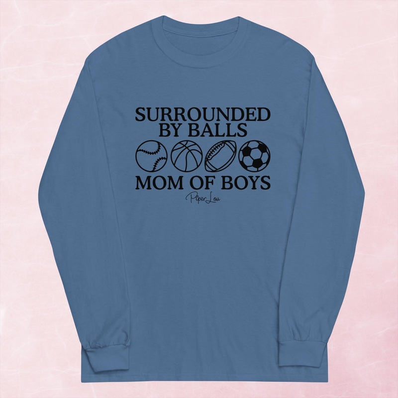 Surrounded By Balls Graphic Long Sleeve Tee
