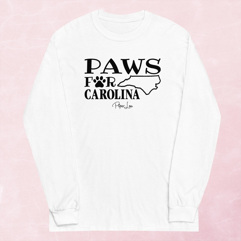 100% Donation | Paws For Carolina Graphic Long Sleeve Tee