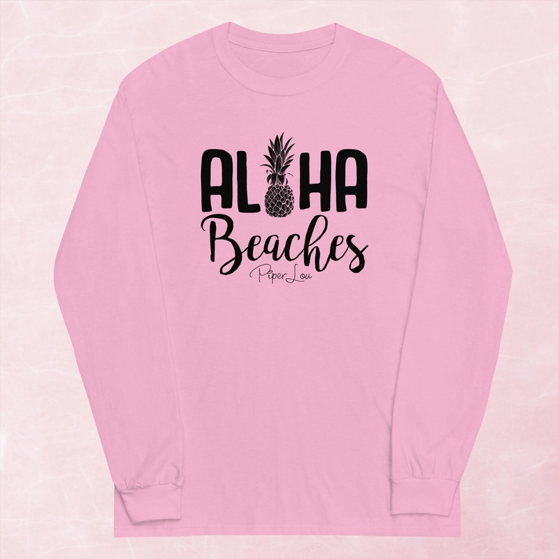 Aloha Beaches Graphic Long Sleeve Tee