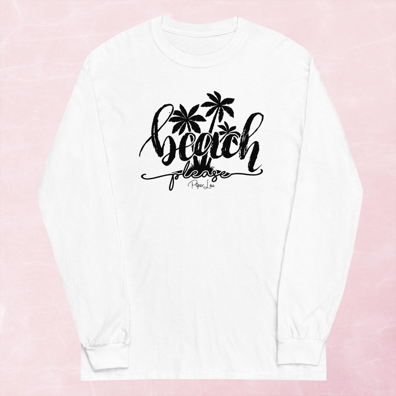 Beach Please Graphic Long Sleeve Tee