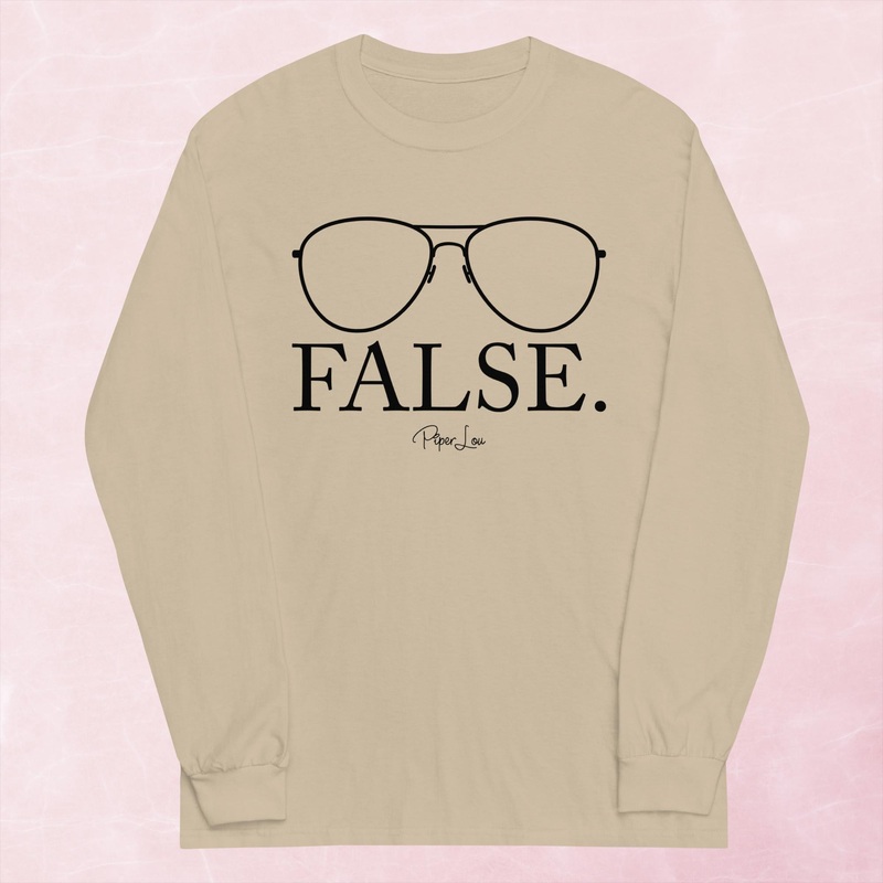 False Glasses Graphic Long Sleeve Tee