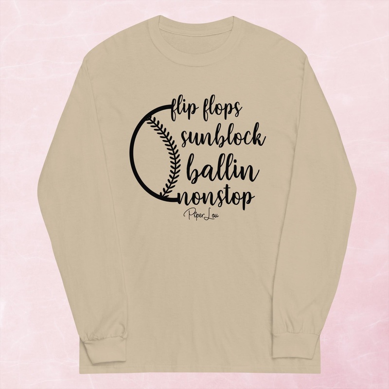 Flip Flops Sunblock Ballin Nonstop Graphic Long Sleeve Tee