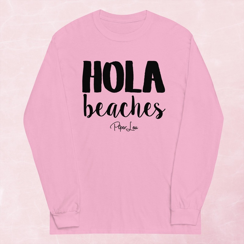 Hola Beaches Graphic Long Sleeve Tee