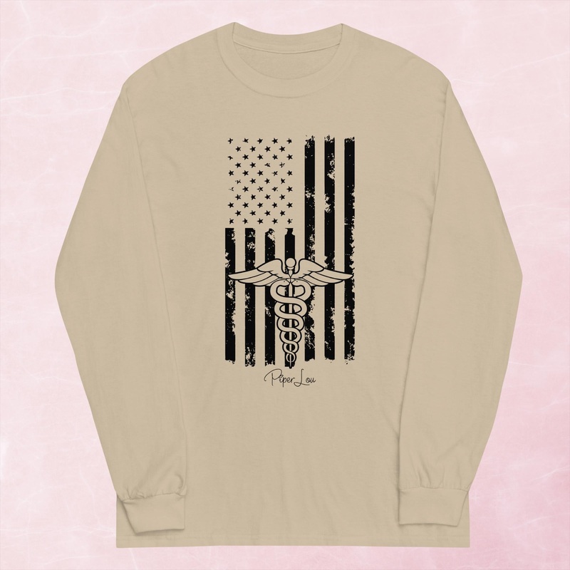 Nurse Flag Graphic Long Sleeve Tee