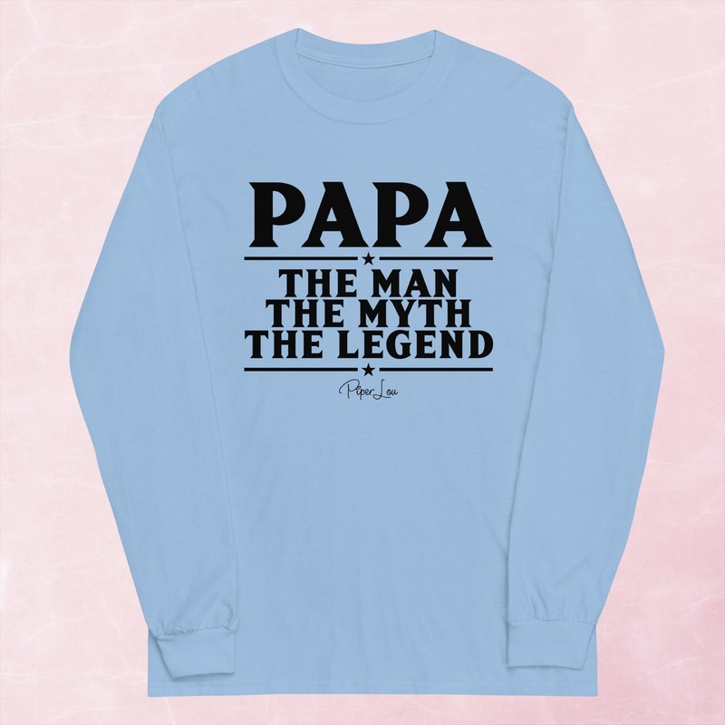 Papa The Man The Myth Graphic Long Sleeve Tee