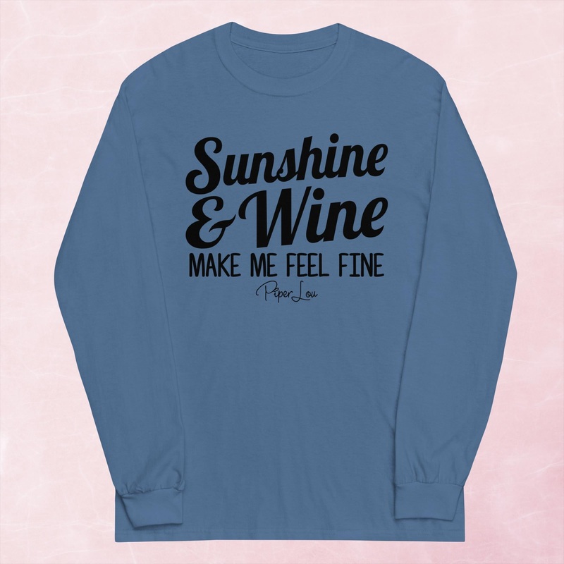 Sunshine And Wine Graphic Long Sleeve Tee