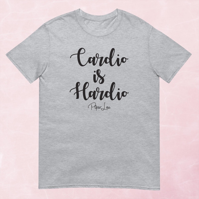 Cardio Is Hardio Graphic Tee|Heather Red|Tropical Blue|Sand|Light Blue|Sport Grey|Cornsilk|White|S|M|L|XL|2XL|3XL