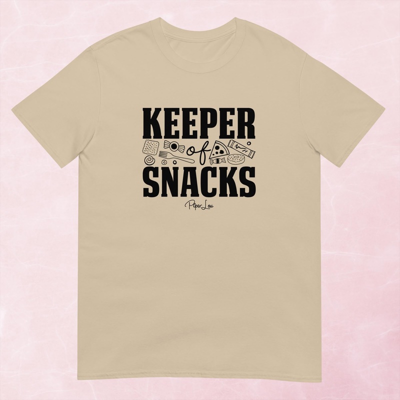 Keeper Of Snacks Graphic Tee|Heather Red|Tropical Blue|Sand|Light Blue|Sport Grey|Cornsilk|White|S|M|L|XL|2XL|3XL