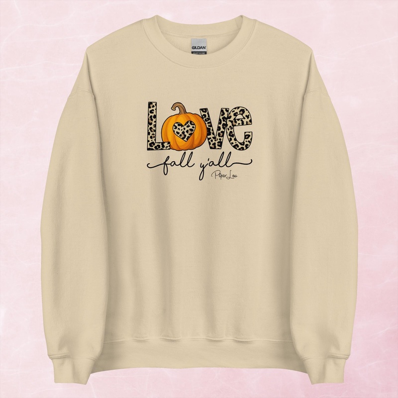 Love Fall Y’all Graphic Crewneck Sweatshirt