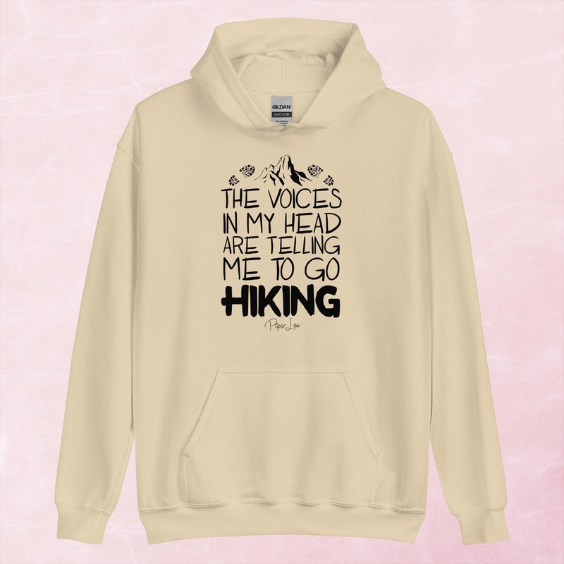 The Voices In My Head Are Telling Me To Go Hiking Graphic Hoodie