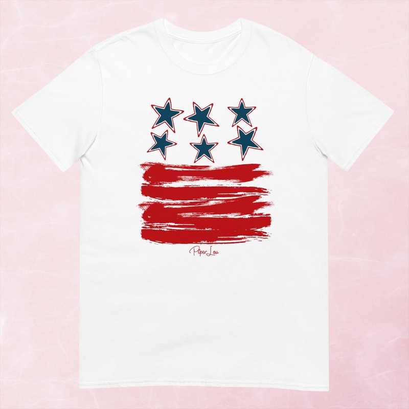 American Flag Scatter Graphic Tee