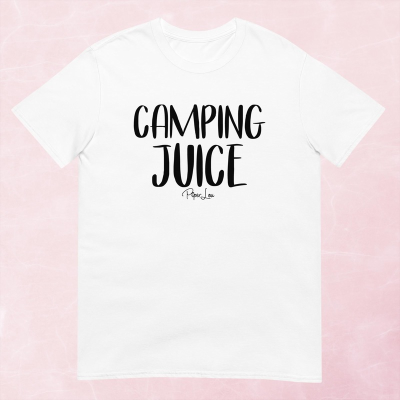Camping Juice Graphic Tee|Heather Red|Tropical Blue|Sand|Light Blue|Sport Grey|Cornsilk|White|S|M|L|XL|2XL|3XL