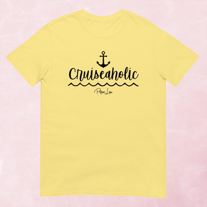 Cruiseaholic  Graphic Tee|Heather Red|Tropical Blue|Sand|Light Blue|Sport Grey|Cornsilk|White|S|M|L|XL|2XL|3XL