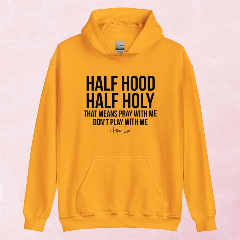Half Hood, Half Holy Graphic Hoodie