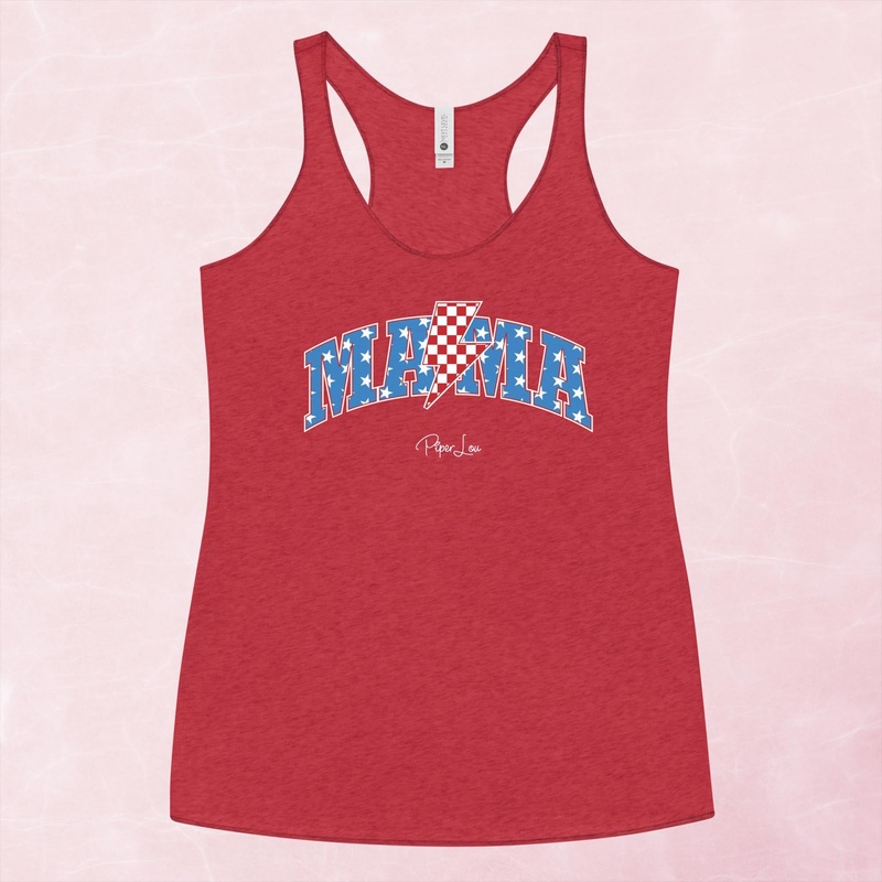 Mama (Red White And Blue) Graphic Tank Top