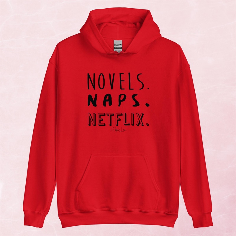 Novels Naps Netflix Graphic Hoodie