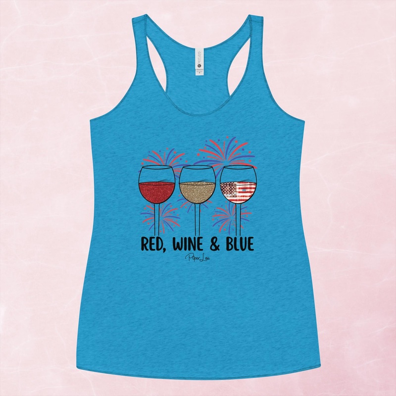 Red, Wine and Blue Graphic Tank Top
