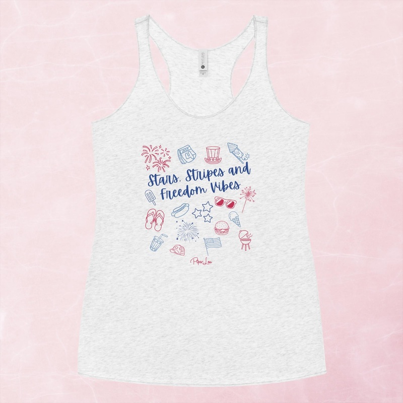 Stars, Stripes and Freedom Vibes  Graphic Tank Top