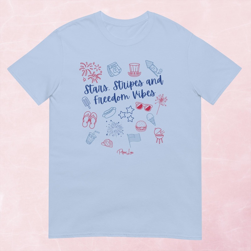 Stars, Stripes and Freedom Vibes Graphic Tee