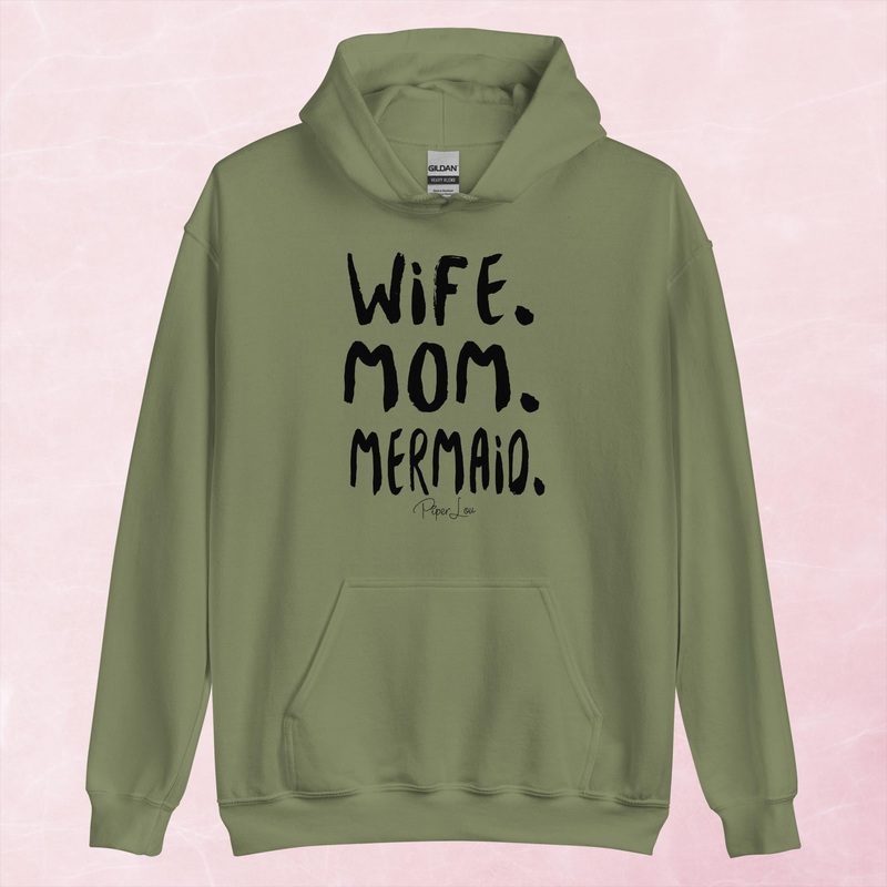 Wife Mom Mermaid Graphic Hoodie