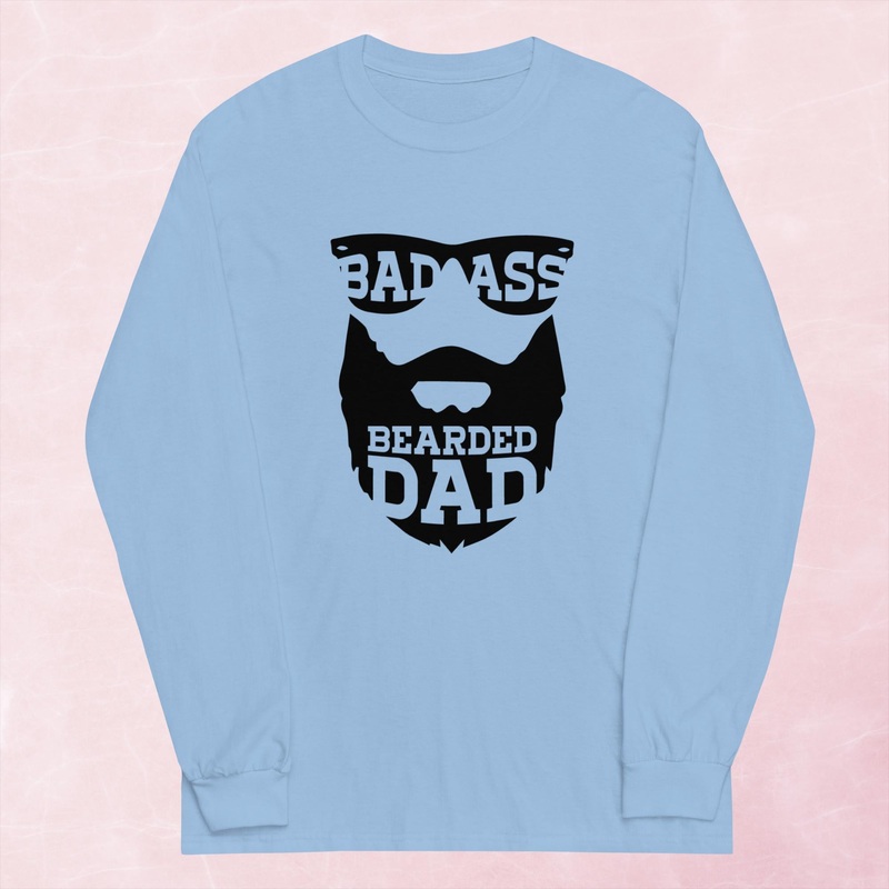 Badass Bearded Dads Graphic Long Sleeve Tee