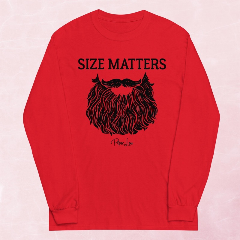 Size Matters (Beard) Graphic Long Sleeve Tee