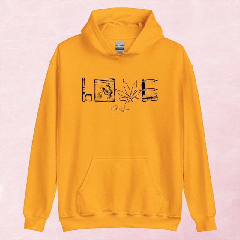 Weed Love Graphic Hoodie|Red|Heliconia|Irish Green|Orange|Military Green|Carolina Blue|Gold|Sand|Light Pink|Ash|White|S|M|L|XL|2XL|3XL|4XL|5XL