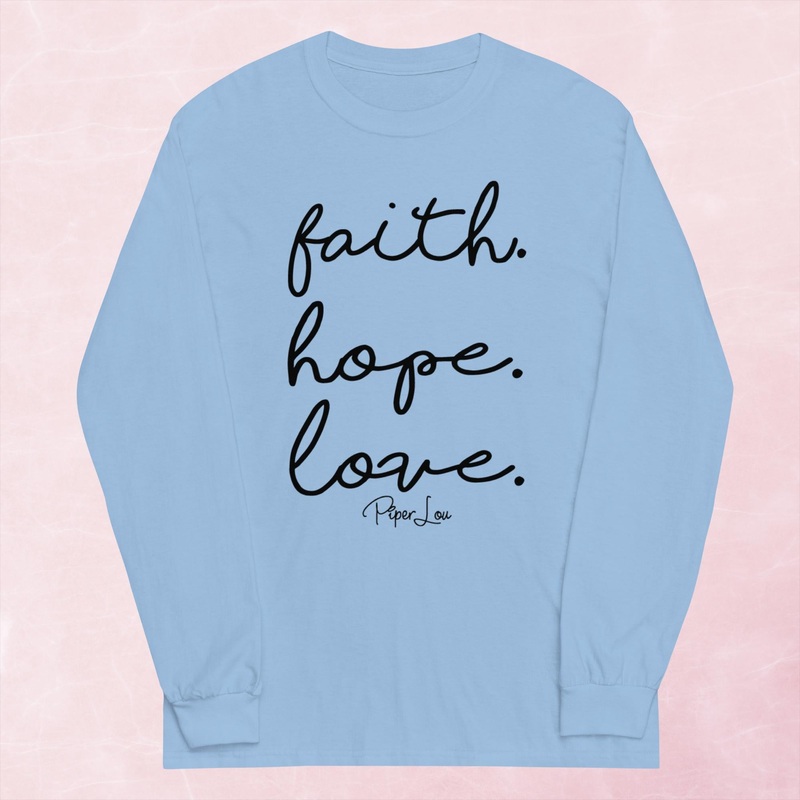 Faith Love Hope Graphic Long Sleeve Tee