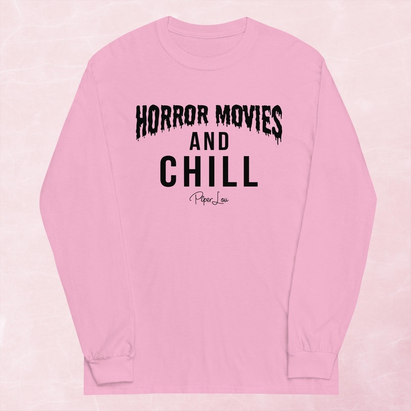 Horror Movies & Chill Graphic Long Sleeve Tee