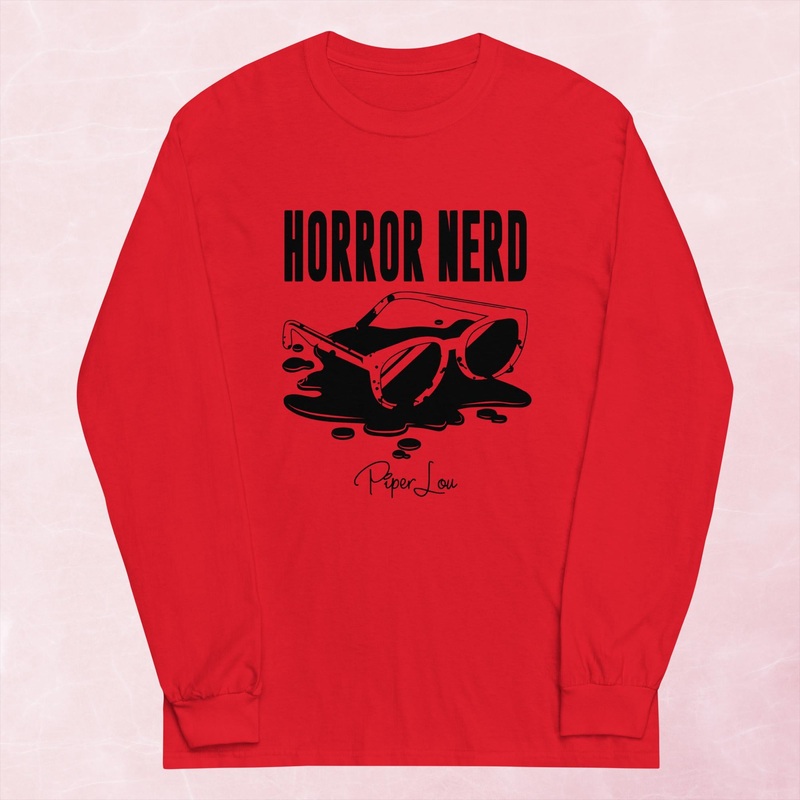 Horror Nerd Graphic Long Sleeve Tee