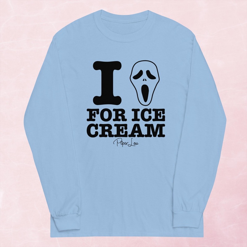 I Scream For Ice Cream Graphic Long Sleeve Tee
