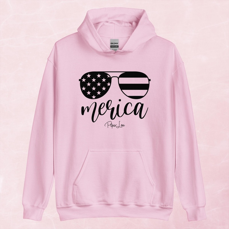 Merica Graphic Hoodie|Red|Heliconia|Irish Green|Orange|Military Green|Carolina Blue|Gold|Sand|Light Pink|Ash|White|S|M|L|XL|2XL|3XL|4XL|5XL