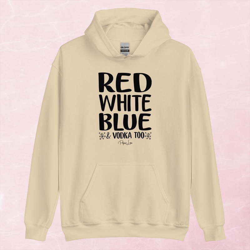 Red White Blue And Vodka Too Graphic Hoodie