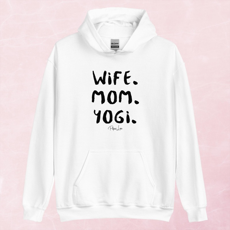 Wife Mom Yogi Graphic Hoodie|Red|Heliconia|Irish Green|Orange|Military Green|Carolina Blue|Gold|Sand|Light Pink|Ash|White|S|M|L|XL|2XL|3XL|4XL|5XL