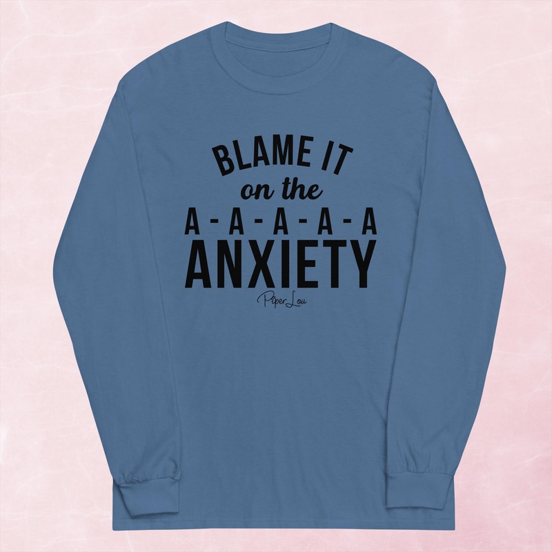 Blame It On The Anxiety Graphic Long Sleeve Tee