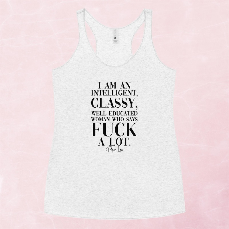 Classy Woman Who Says Fuck A Lot Graphic Tank Top