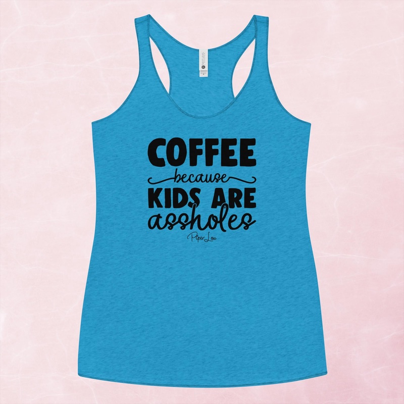 Coffee Because Kids Are Assholes Graphic Tank Top