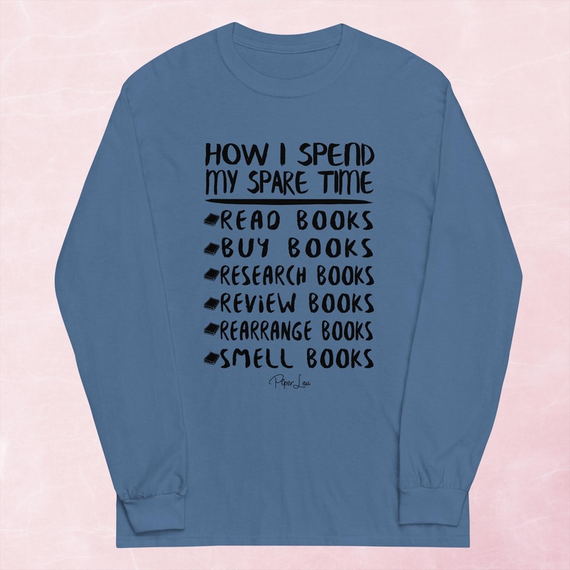 How I Spend My Spare Time Graphic Long Sleeve Tee