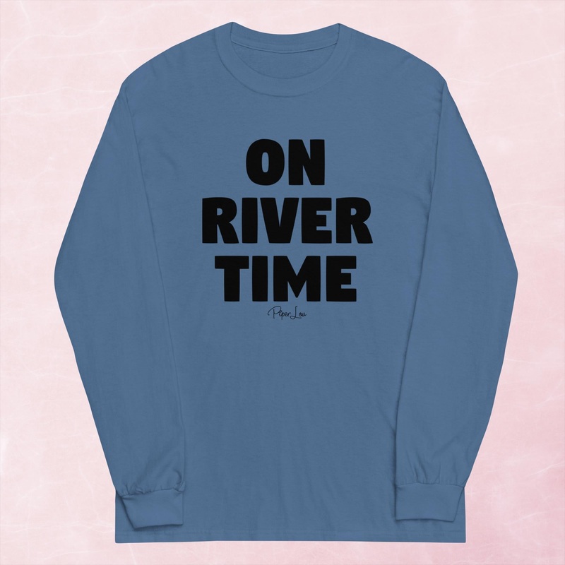On River Time Graphic Long Sleeve Tee