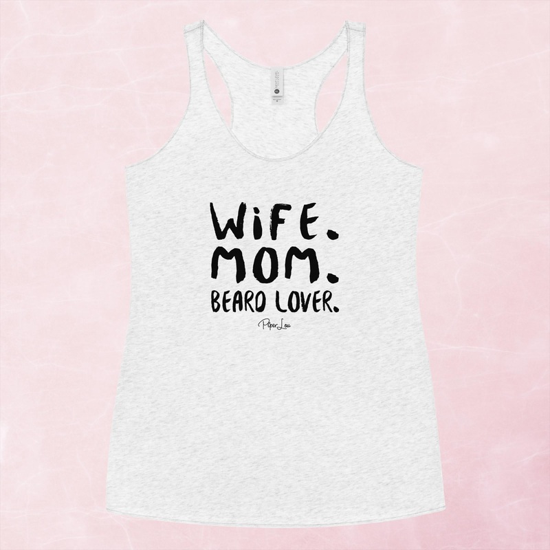 Wife, Mom, Beard Lover Graphic Tank Top