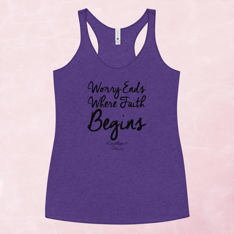 Worry Ends Where Faith Begins Graphic Tank Top