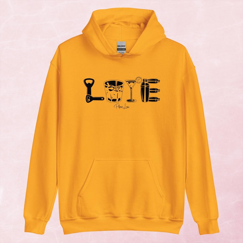 Bartender Love Graphic Hoodie|Red|Heliconia|Irish Green|Orange|Military Green|Carolina Blue|Gold|Sand|Light Pink|Ash|White|S|M|L|XL|2XL|3XL|4XL|5XL