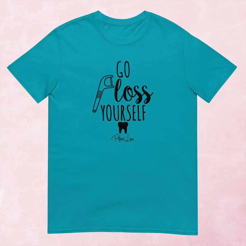 Go Floss Yourself Graphic Tee|Heather Red|Tropical Blue|Sand|Light Blue|Sport Grey|Cornsilk|White|S|M|L|XL|2XL|3XL