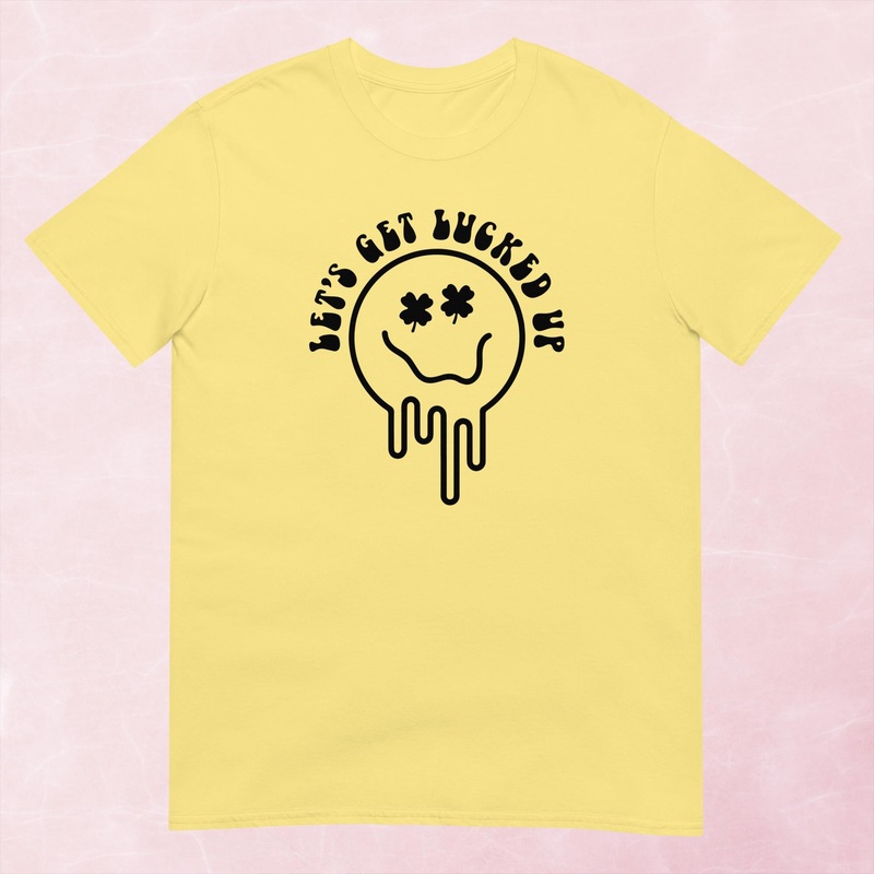 Let’s Get Lucked Graphic Tee|Heather Red|Tropical Blue|Sand|Light Blue|Sport Grey|Cornsilk|White|S|M|L|XL|2XL|3XL