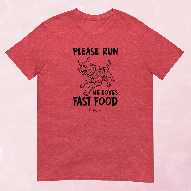 Please Run He Loves Fast Food Graphic Tee