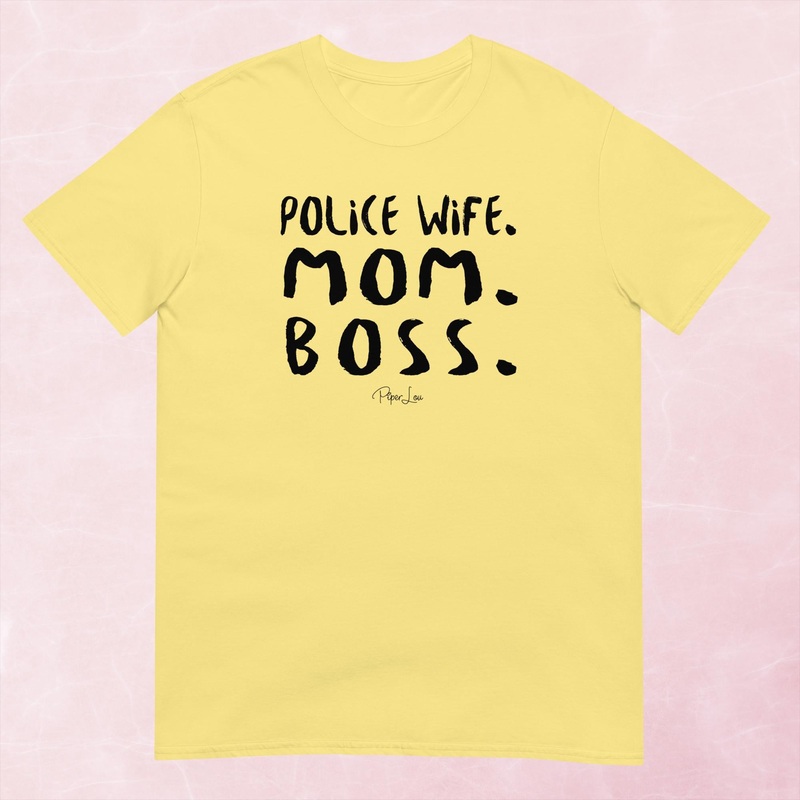 Police Wife Mom Boss Graphic Tee