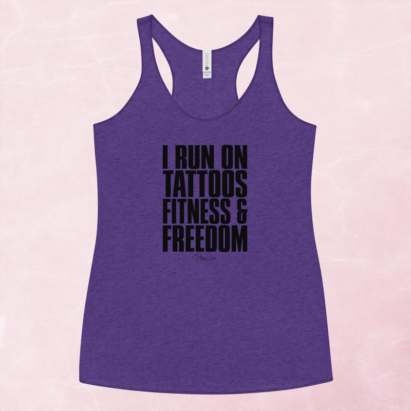 Tattoos Fitness Freedom Graphic Tank Top