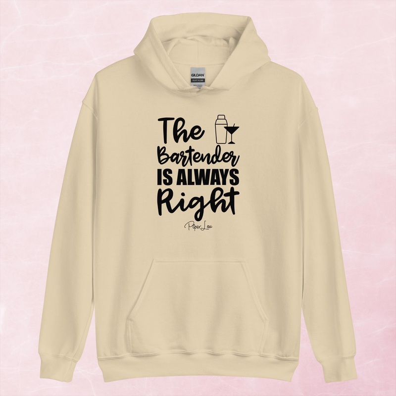 The Bartender Is Always Right Graphic Hoodie