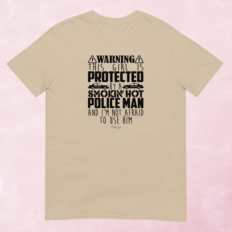 Warning This Girl Is Protected By A Policeman Graphic Tee